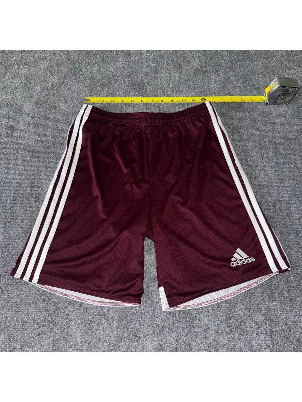 Adidas Burgundy Athletic Soccer Shorts Mens MD Vtg y2k 90s Rare